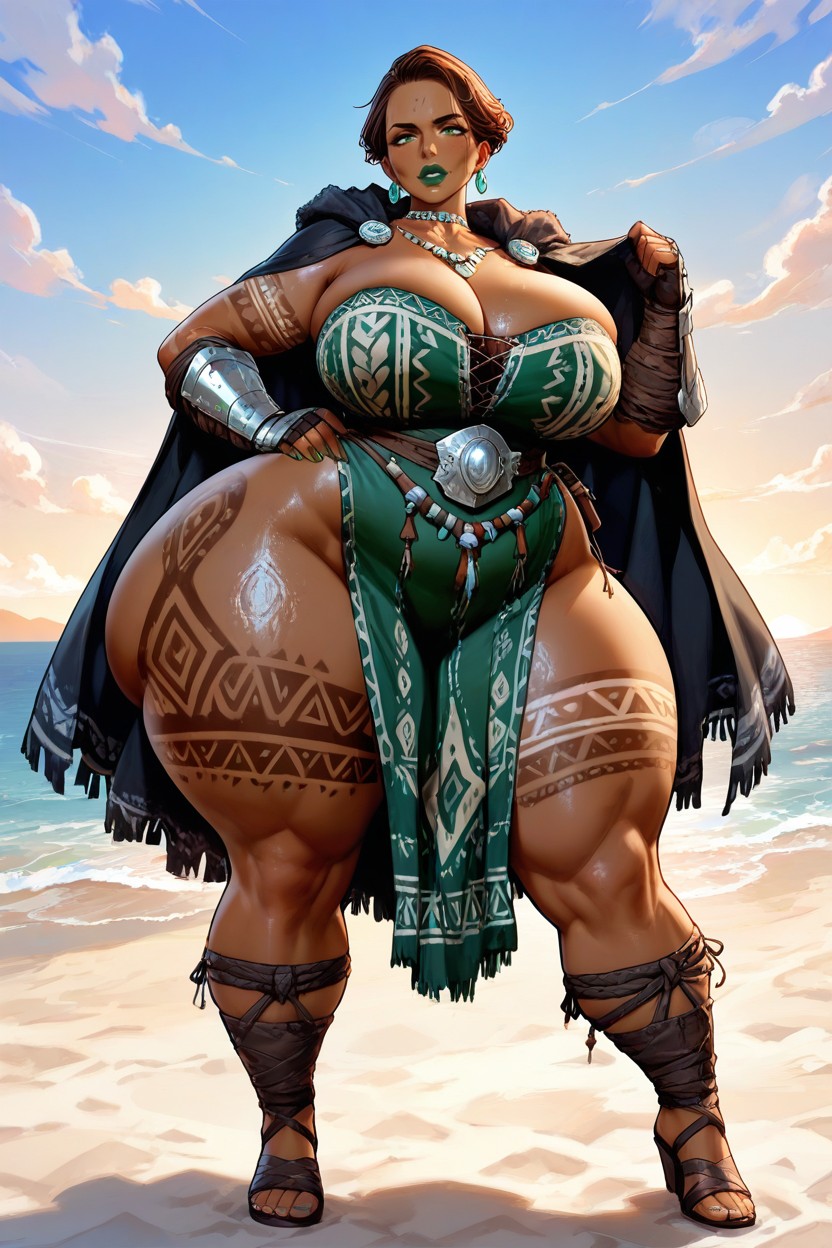 Beautiful Face, Armor, Armor Gloves Hentai AI Porn