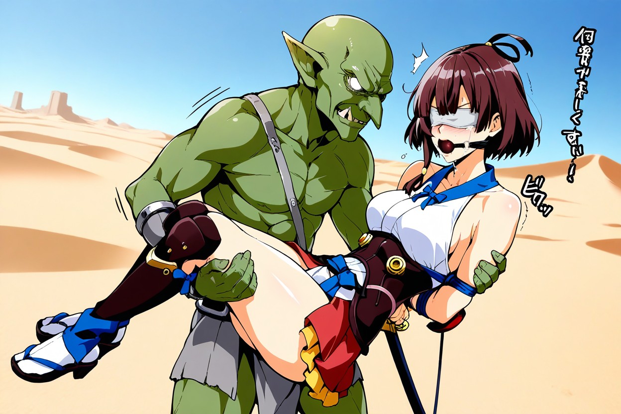 Only One Female Character, Front View, Goblin Carry Female Hentai AI Porn