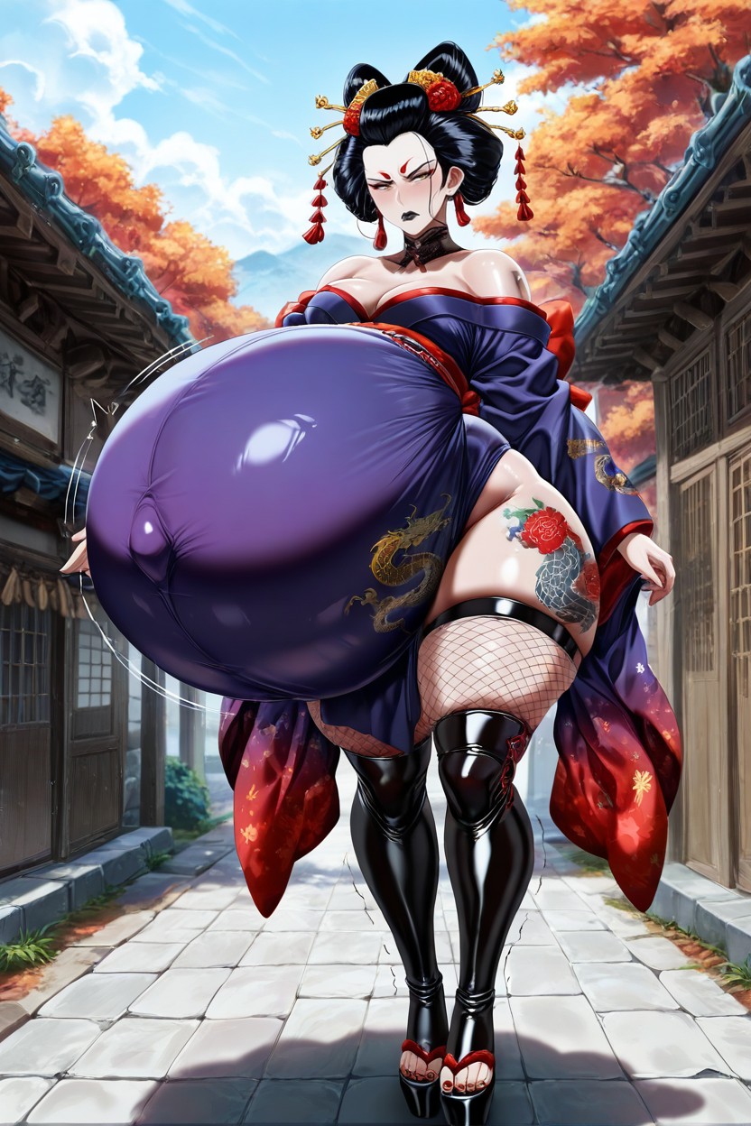 Jlullaby Art Style, Very Reduced Legs, White Face Hentai IA