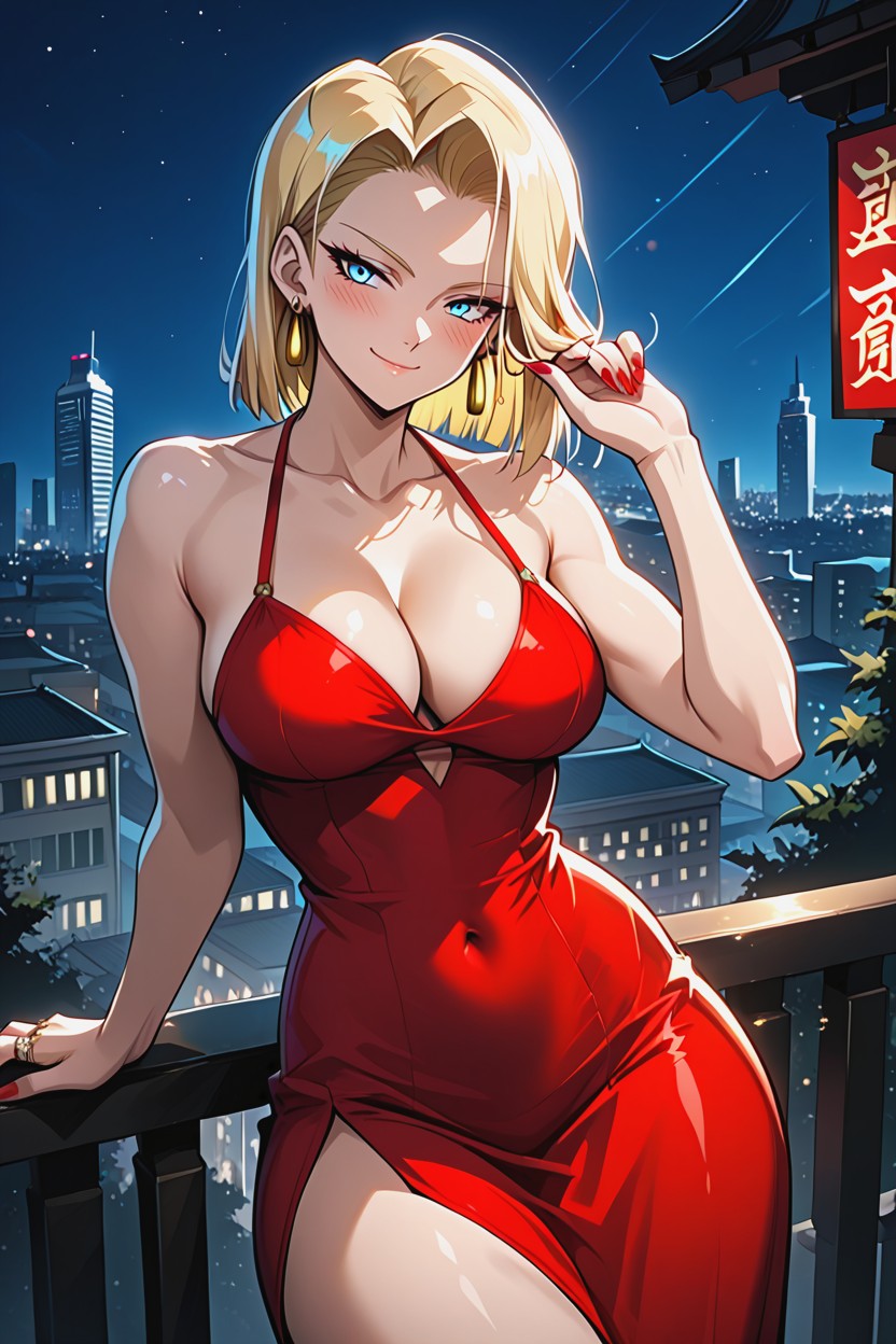 _hair, Night, Cityscape Hentai IA