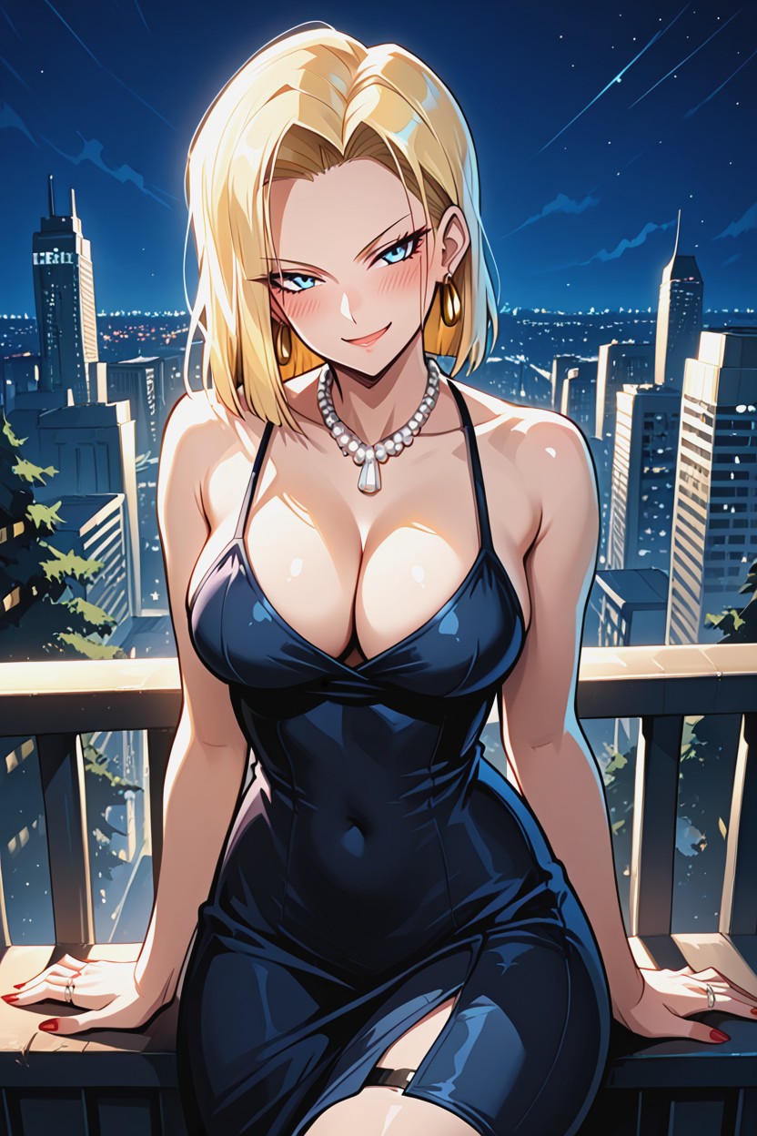 Medium_breasts, Blonde_hair, City Hentai AI Porn