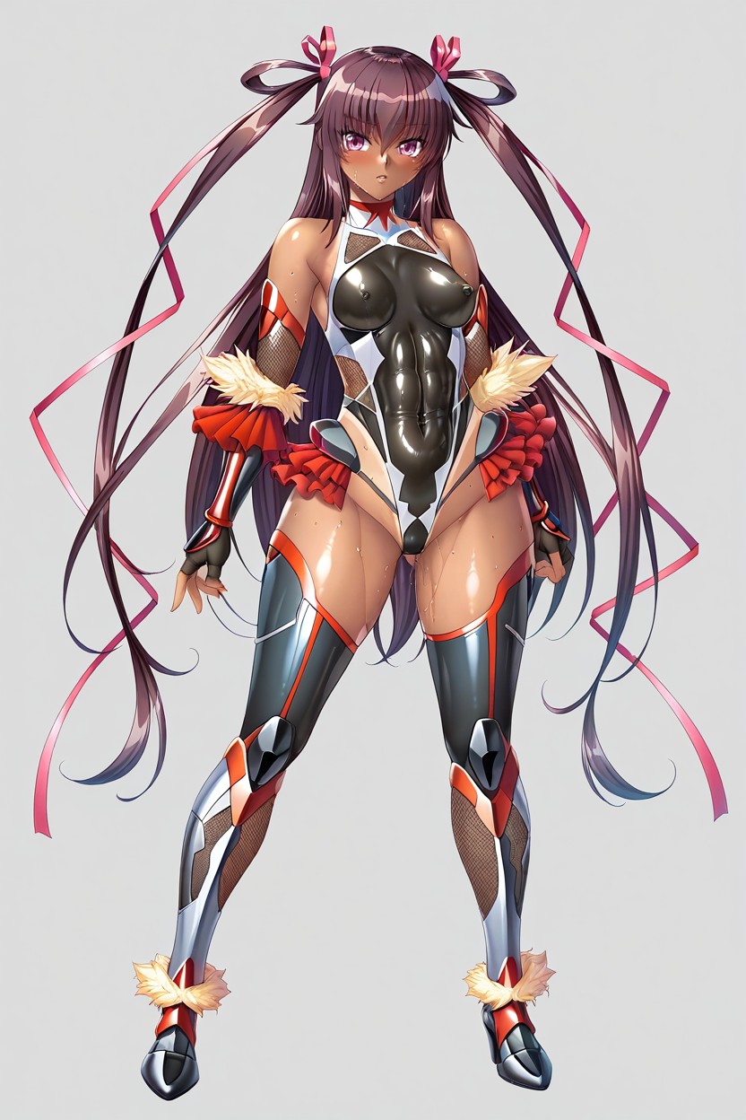 Culo Grande, Sudada, Grey Background Hentai IA