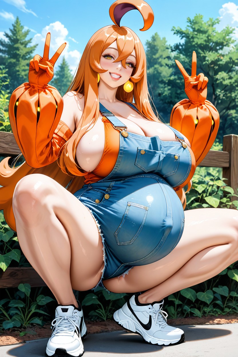 Gigantic Fake Bimbo Boobs, Culo Mediano, Happy Hentai IA