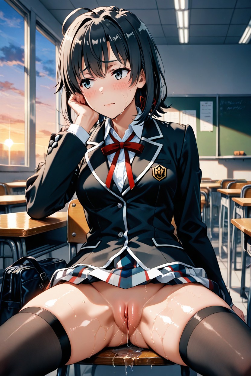 Head Rest, Salón De Clases, Solo Hentai IA