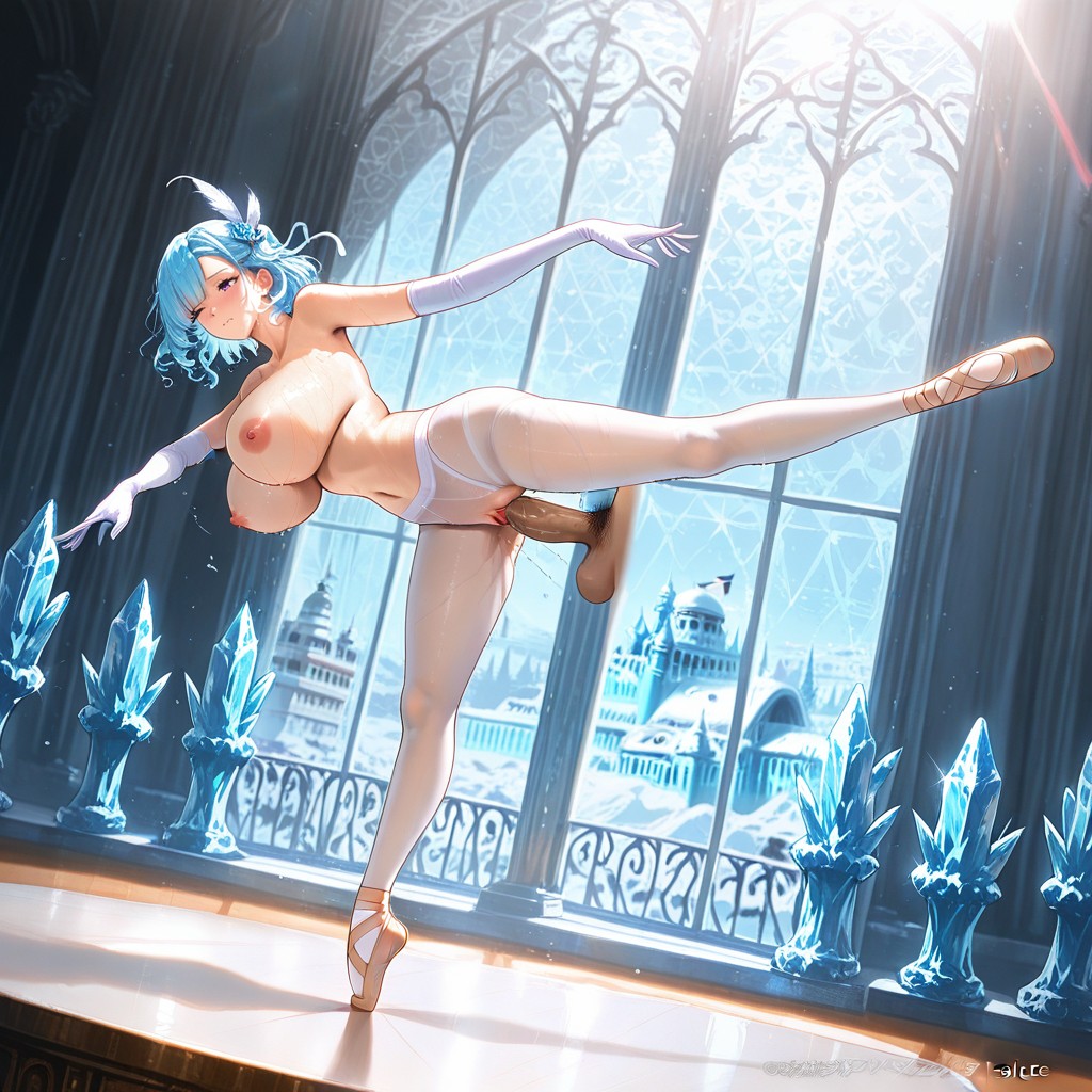 She Has Extremely Long Legs, Crisp Lineart, Pointe Heels Hentai IA