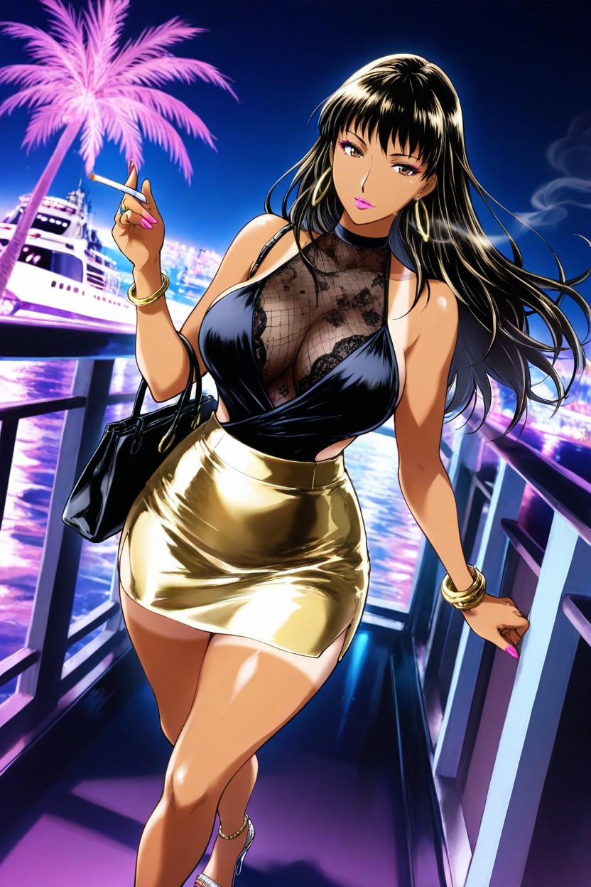 Detailed Thighs, Wind In Hair, Detailed Thighs Hentai AI Porn