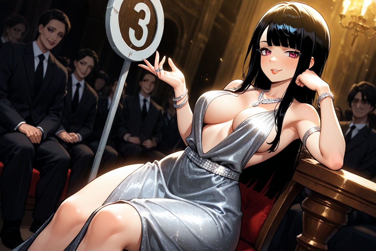 Cinematic, Wide Angle, Many People Around Sitting Hentai AI Porn