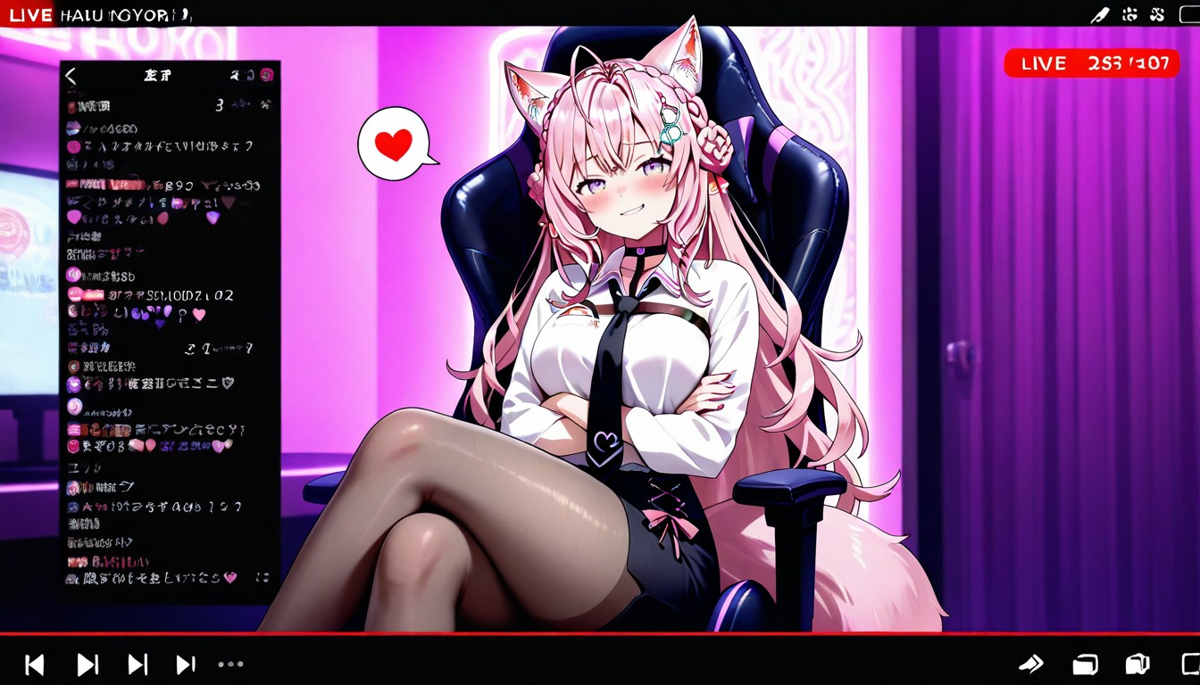 Livestreaming, Smirk, Midnight Hentai AI Porn