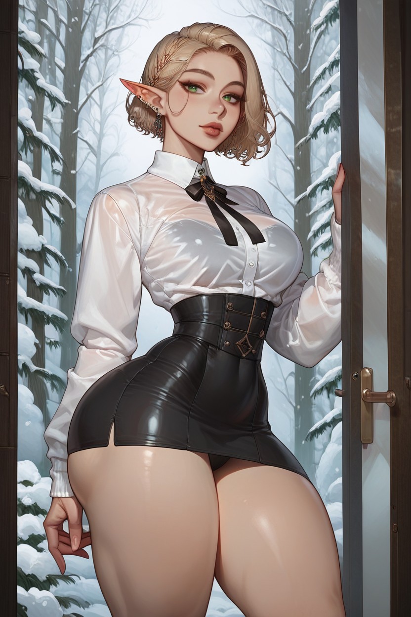 High Heels, Black Skirt, Large Hips Hentai AI Porn