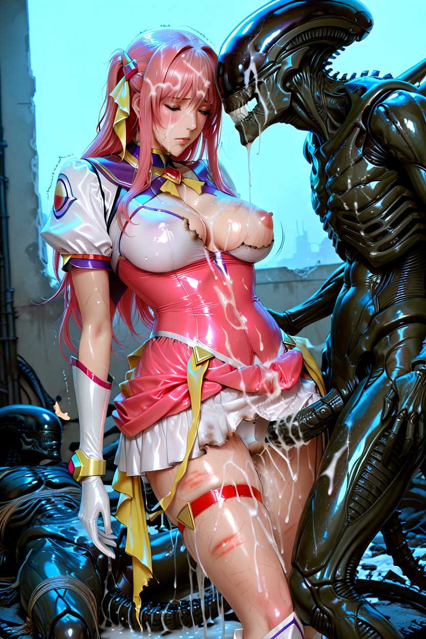Blue Eyes, Sweat, Sharp Focus Hentai IA