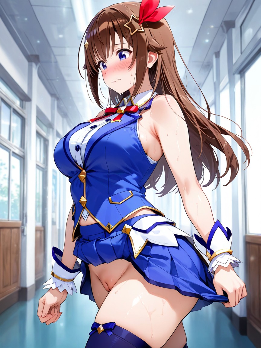 Looking Down, Sweaty, Detailed Hentai AI Porn