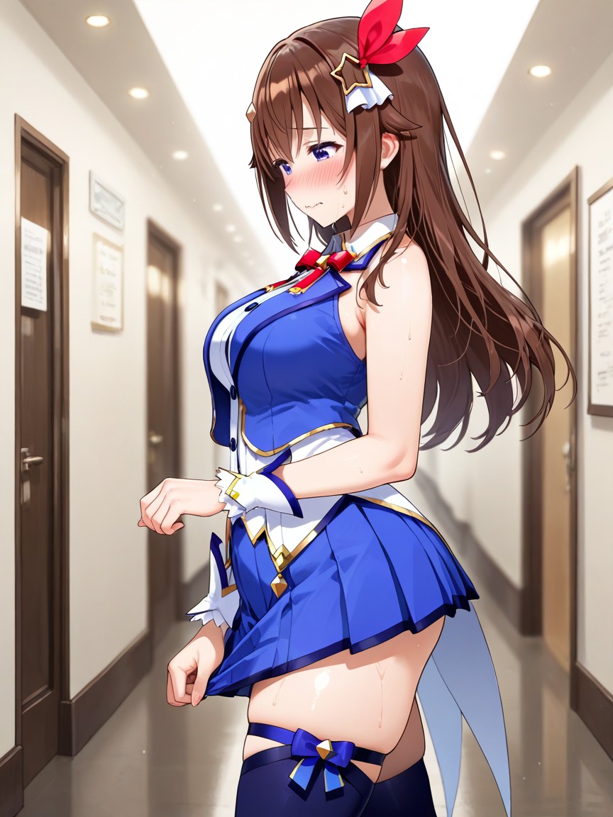 Five Fingers, Stage Hallway, Sweatdrop Hentai AI Porn