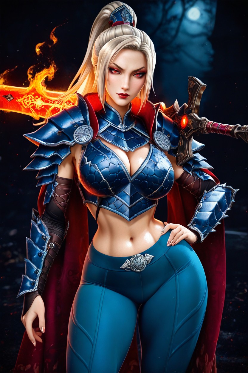 Dark Ornate Dragon Armor, Red Eyes, 25+ Hentai AI Porn