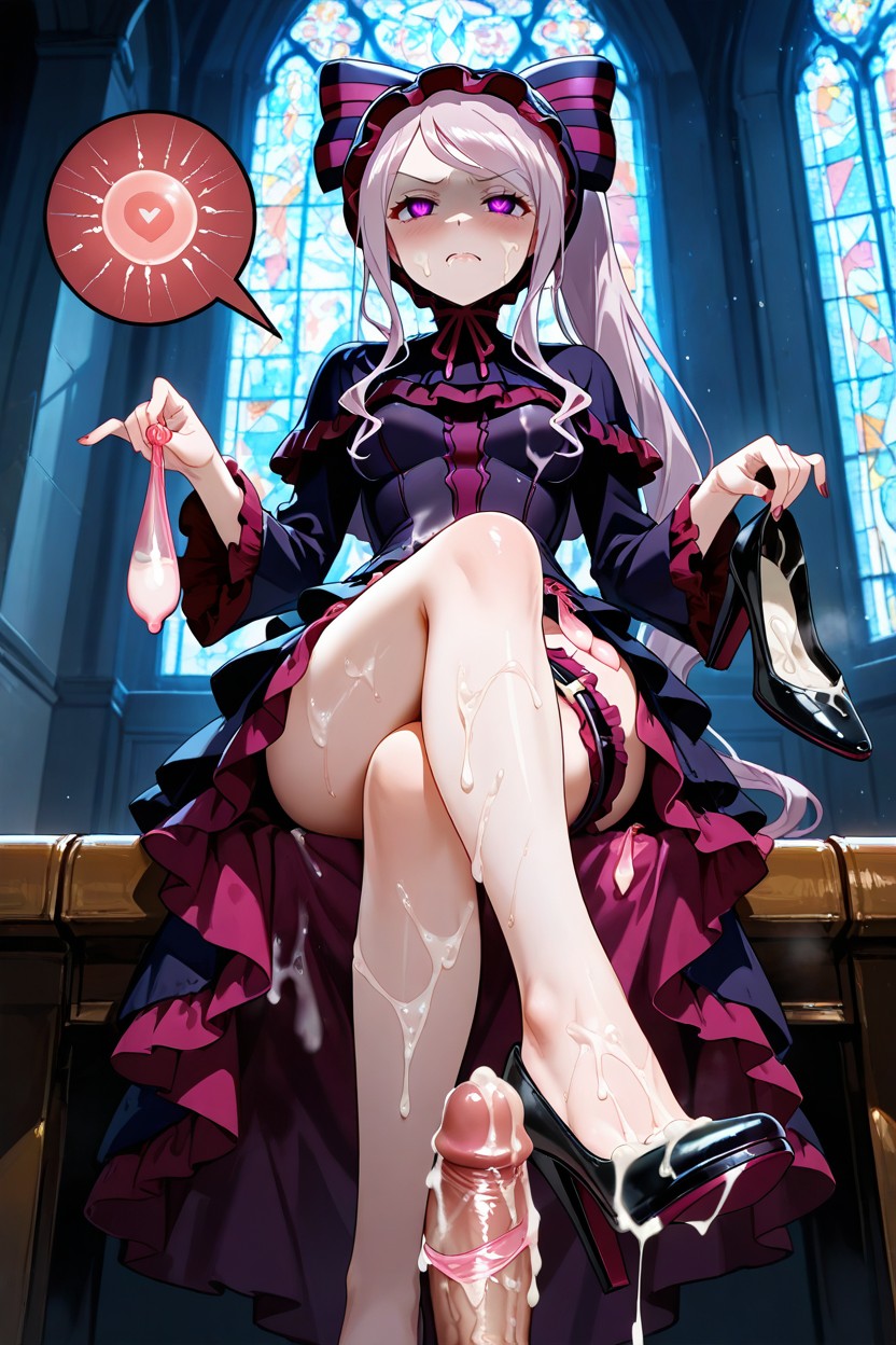 No Panties, Legs Crossed, Culo Pequeño Hentai IA