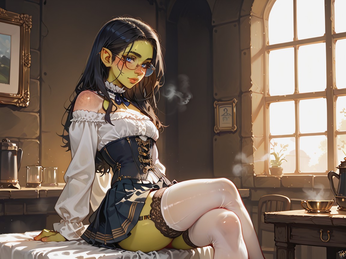 Anime Style, Goblin Half Size, Grinning Hentai AI Porn