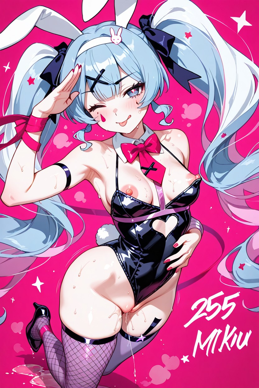 Exposed Perfect Breast, Salute Pose, _^ Hentai IA