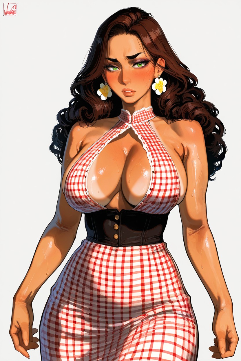 Subtle Golden And Warm Brown Undertones Around The Pupils, Defined Eyelashes, Detailed But Clean Rendering Hentai AI Porn