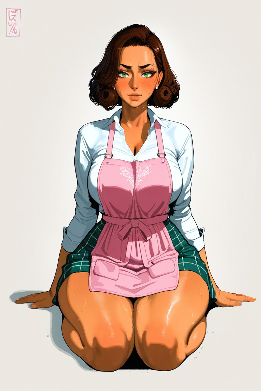 Defined Eyelashes, Mamimi Art Style, Heavy Blush Hentai IA