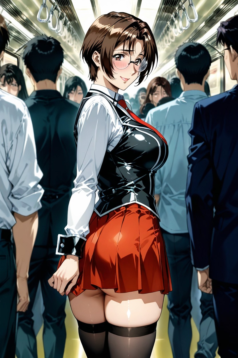 25+, Athletic Body, Black Cuffs Hentai IA