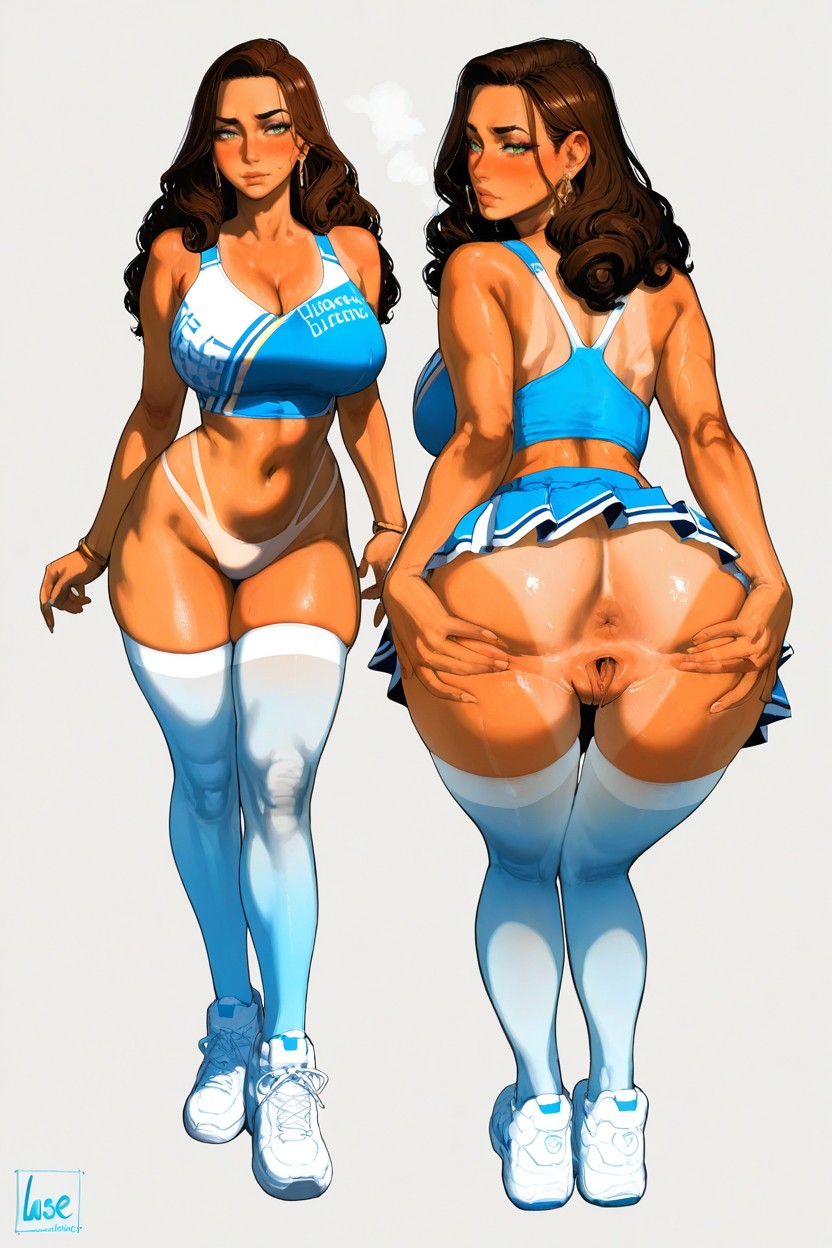 And Balanced Facial Features Thick, Incase Art, Clear Rim Lighting Hentai IA