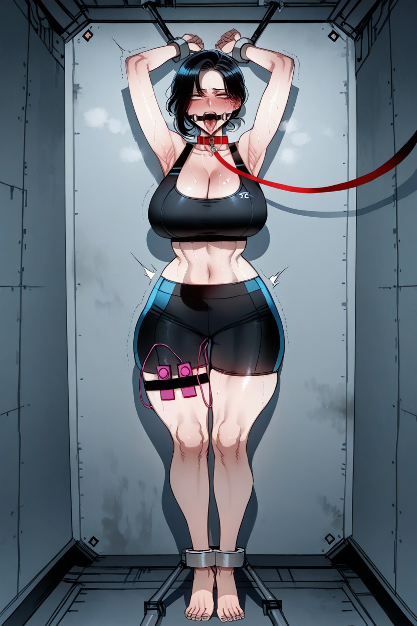 Feet Focus, Vibrator, Ring Gag Hentai IA