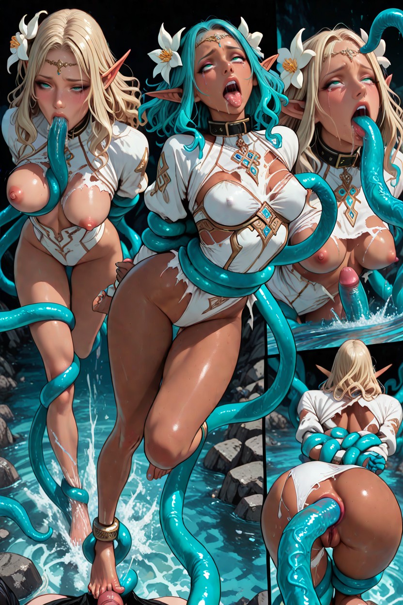 Turquoise Eyes, Full Lips, Tearyeyes Hentai IA