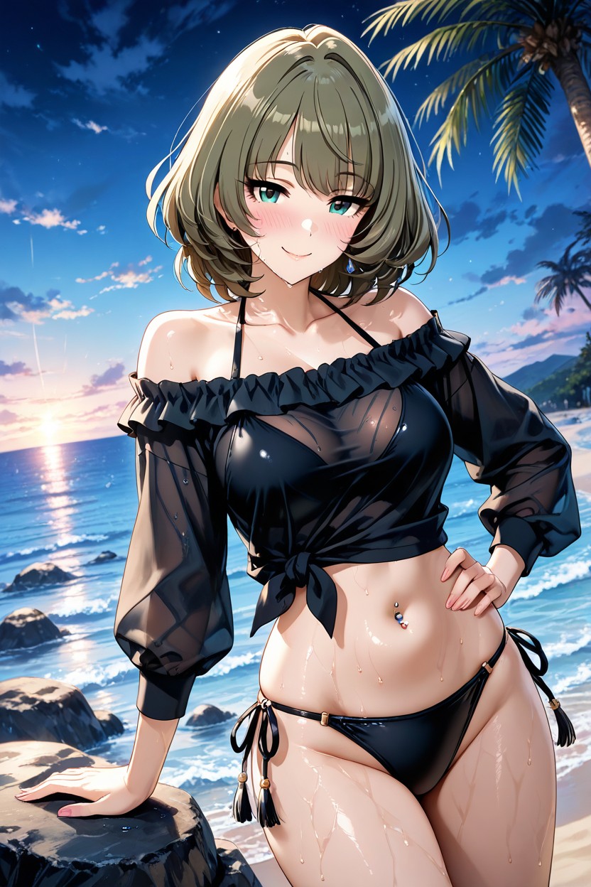Water, Alone, Tassel Hentai IA