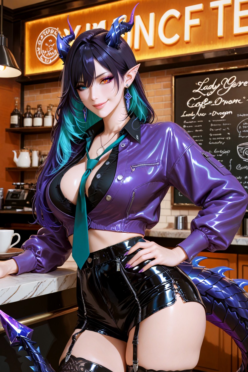 Multiple Hair Color, Lady, Pointed Ears Hentai IA