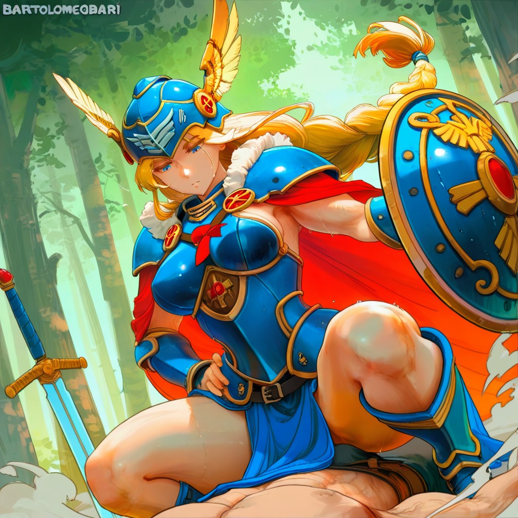 Sweaty, Bushy Eyebrows, Sword Hentai AI Porn