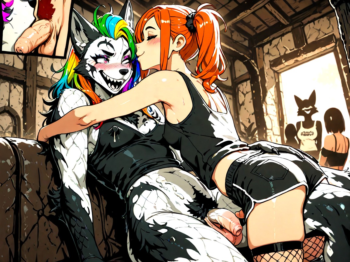 Nipple Bulge, Felines, Futanari Hentai IA