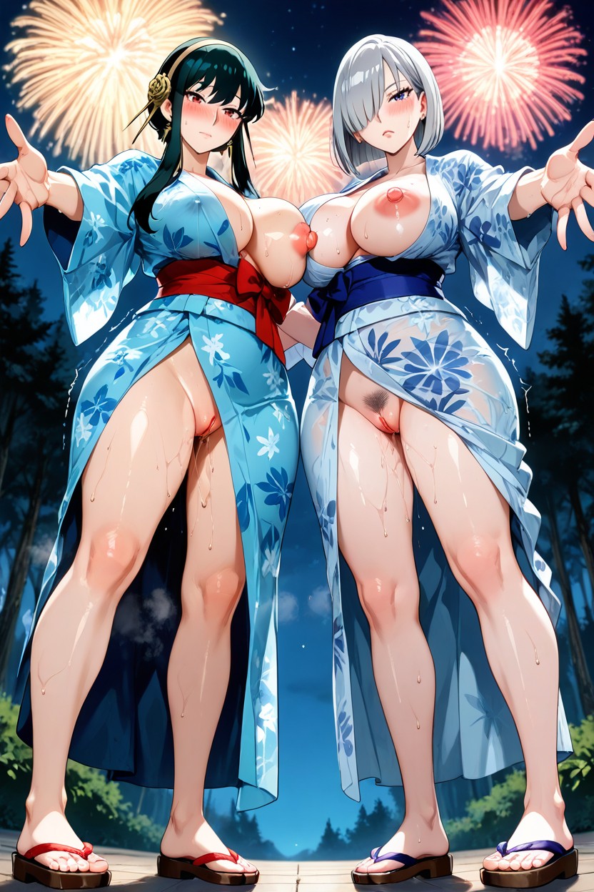 Forest, Palm, Woman With Different Appearances Hentai AI Porn