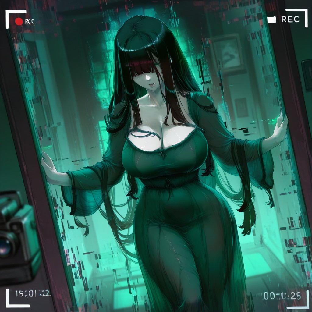 Low Lighting, Yamamura Sadako, Saliva Hentai AI Porn
