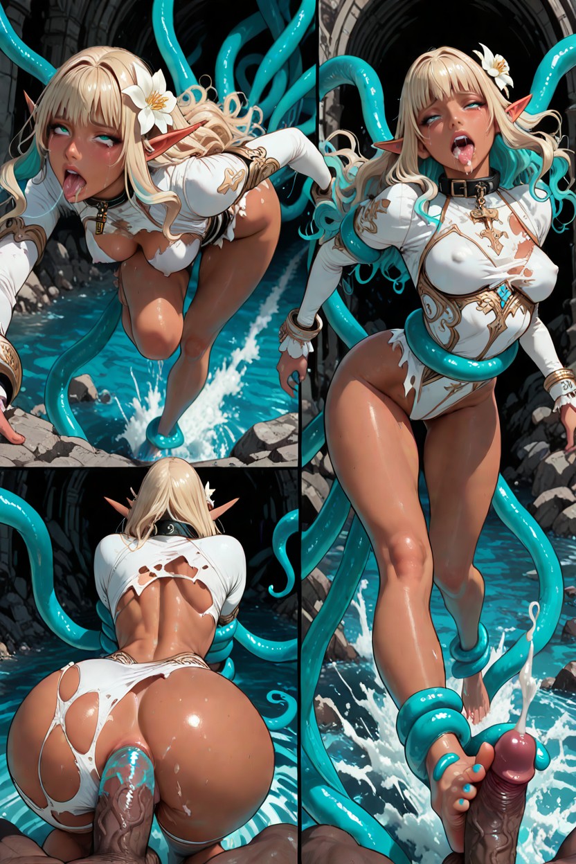 Fetichismo De Pies, Erected Nipples, Thigh Gap Hentai IA