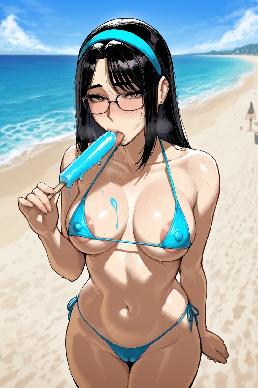 Sos Adult Art Style, Nipple Slip, Iwao Art Style Hentai AI Porn
