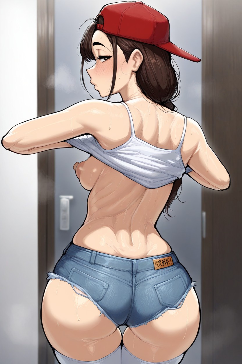 Round Eyes, Posing, Small Breasts Hentai AI Porn