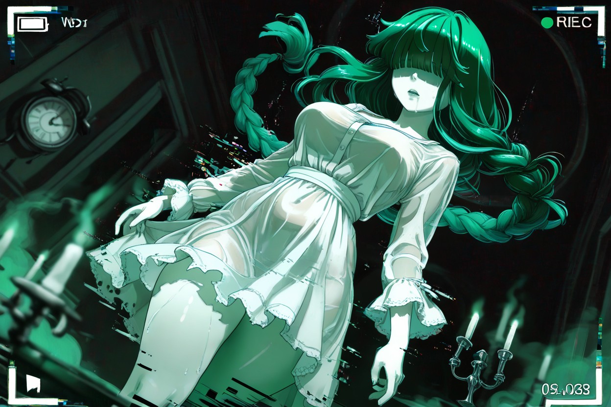 Visual Glitch Effect, See-through Body, Disheveled Hentai AI Porn