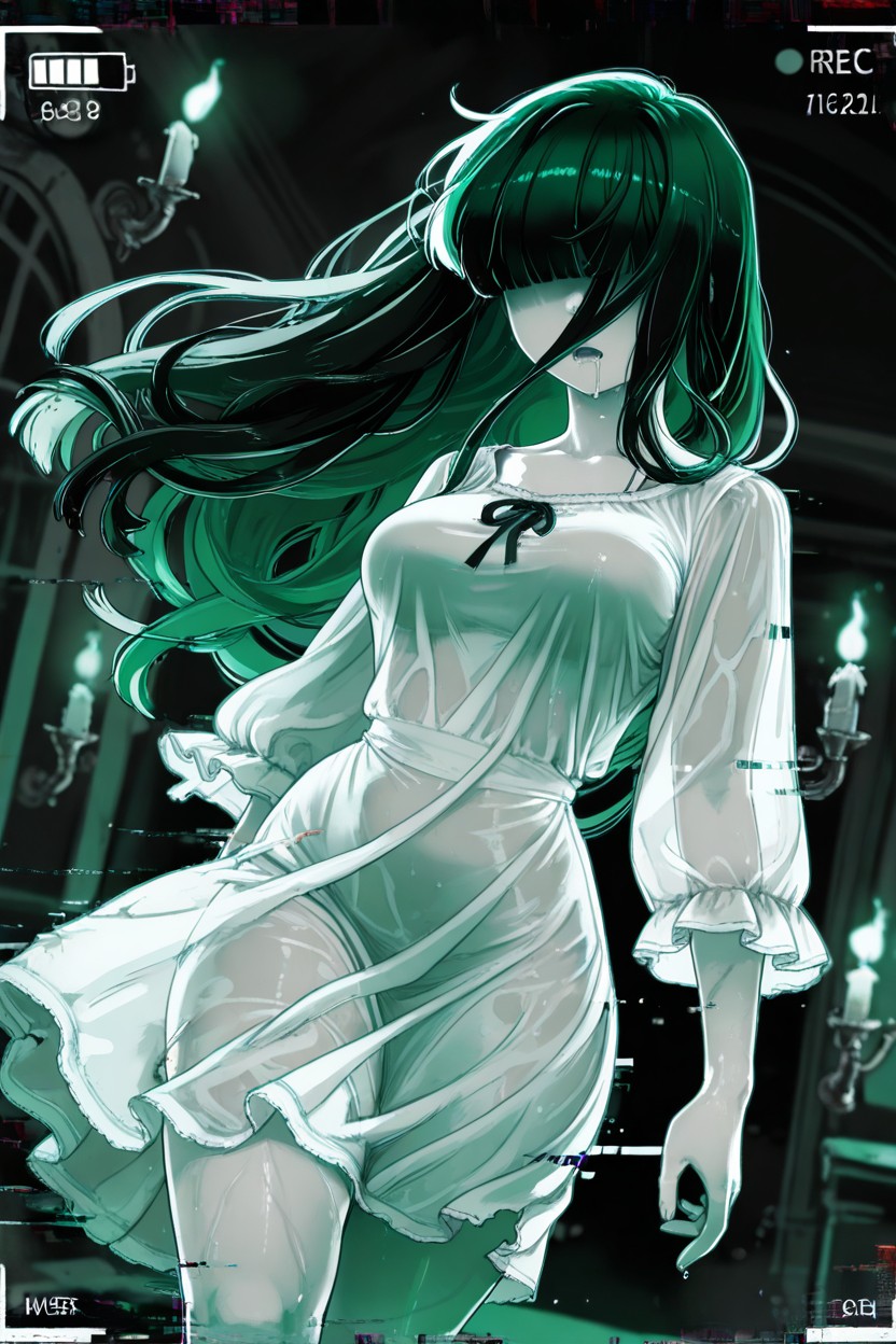 Chromatic Abberation Effect, Night, Dutch Angle Hentai AI Porn