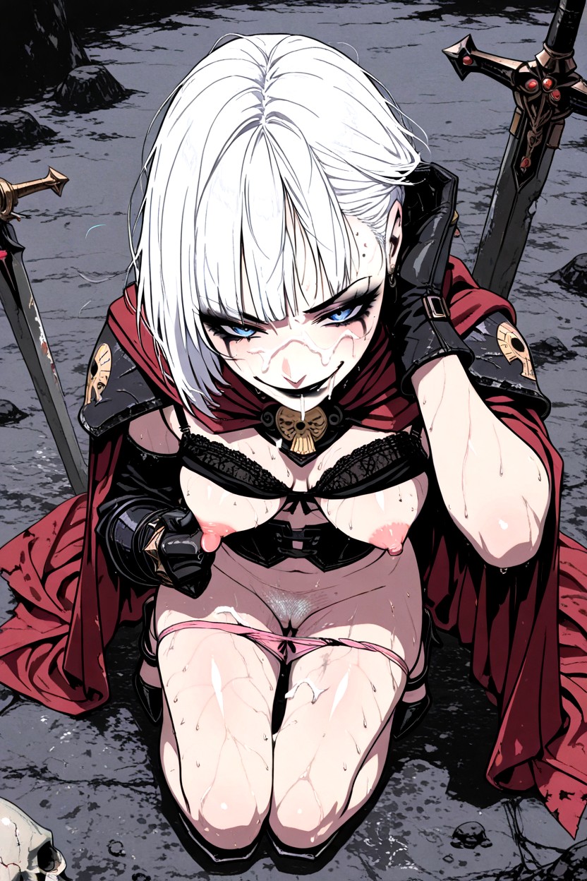Sweaty Body, Viento En El Pelo, Black Armored Heels Hentai IA