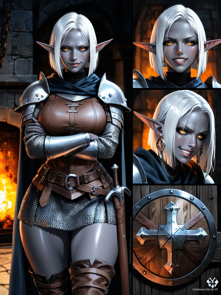 Long Elf Ears With Earrings, Pixie, Ultra Detailed Hentai IA