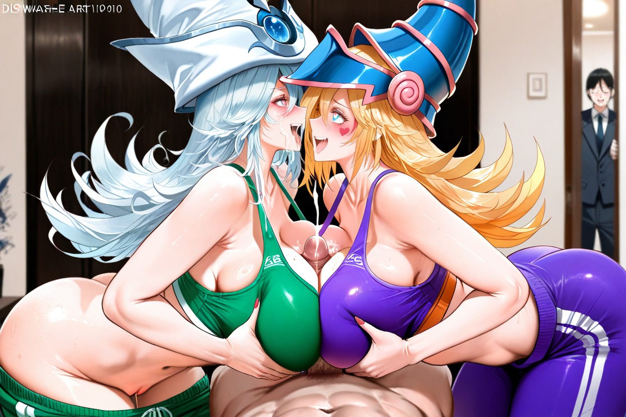 White Cock Inside Pussy, Orange Sportbra, Vista Lateral Hentai IA