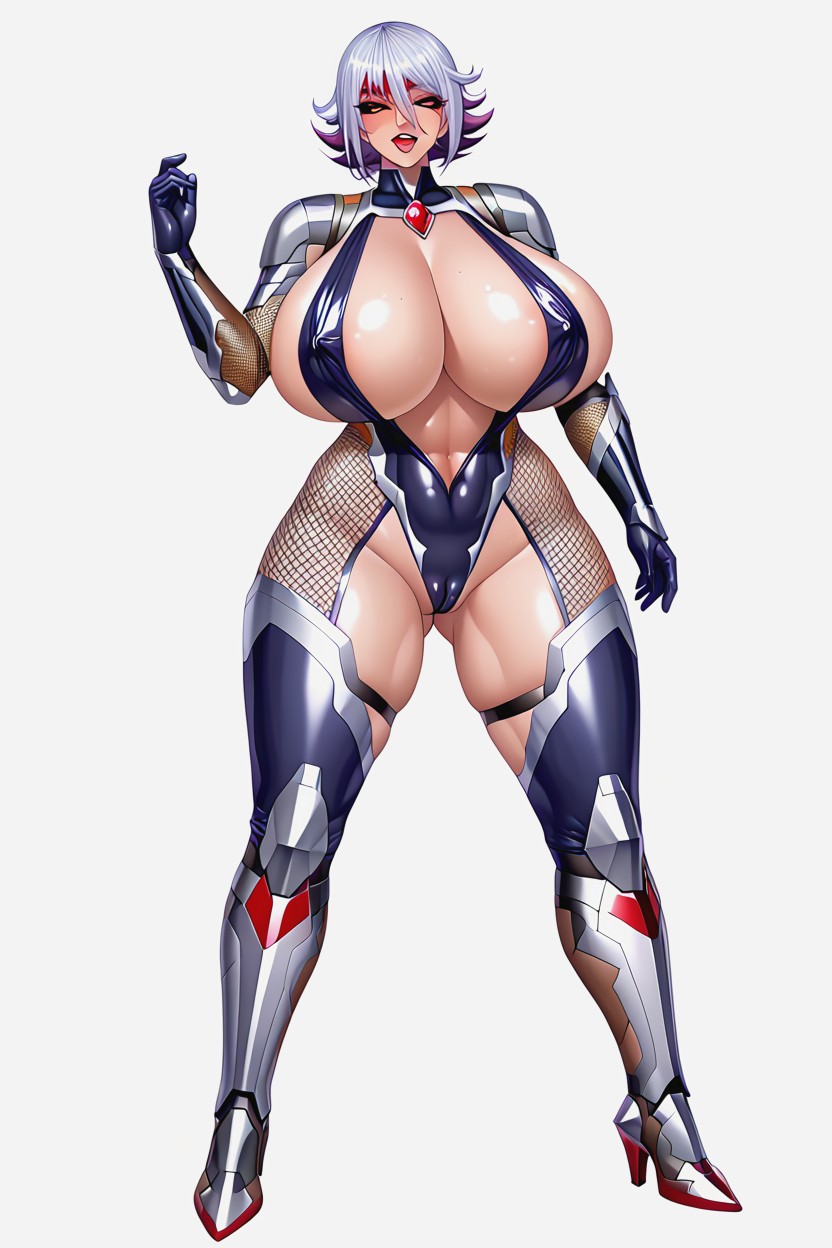 Red Brooch, Purple Hair, Red Eyeliner Hentai AI Porn