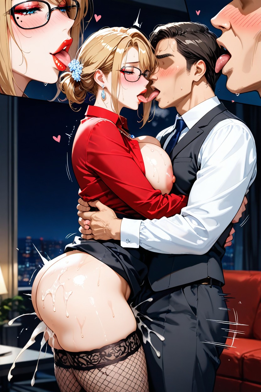 Blush, Moaning, Blue Eyes Hentai AI Porn