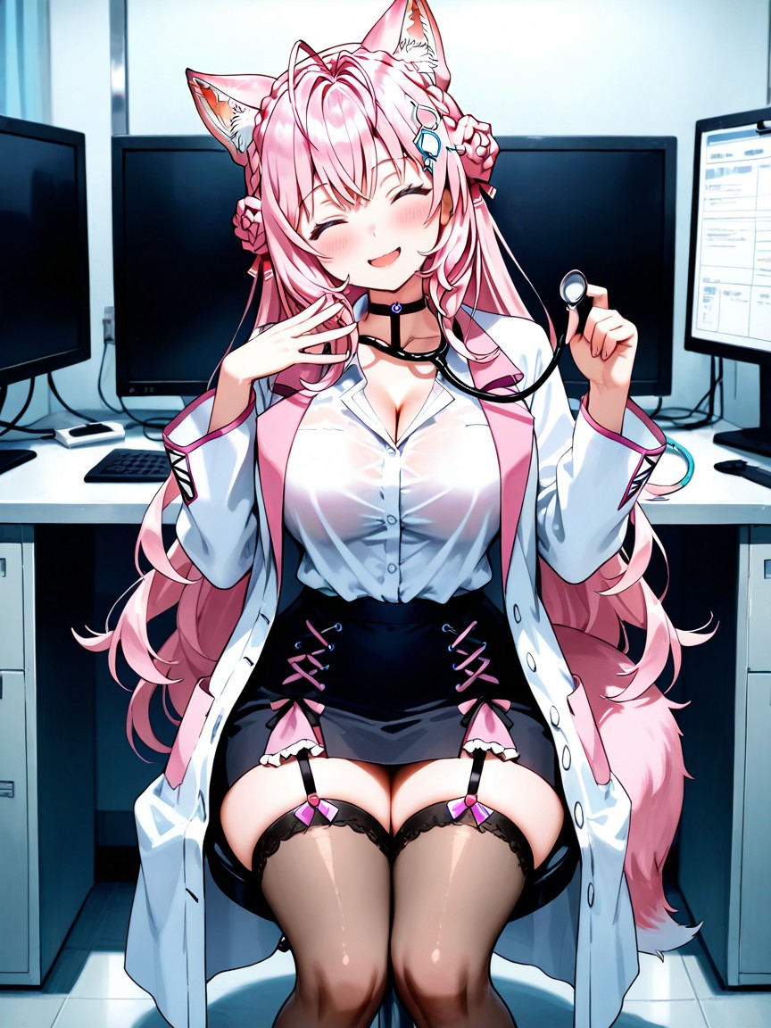 Hakui Koyori From Hololive, Perfect Skin, Detailed Hentai AI Porn