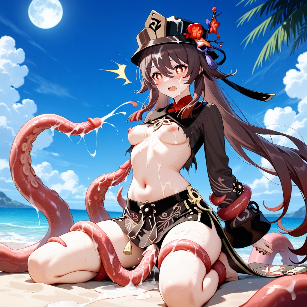 Tentacles Facial Cumshot, Ropa Rasgada, 25+ Hentai IA