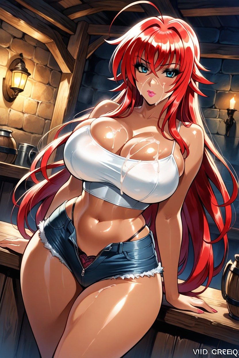 Skinny, Looking Straight At Viewer, Red Hair Hentai AI Porn
