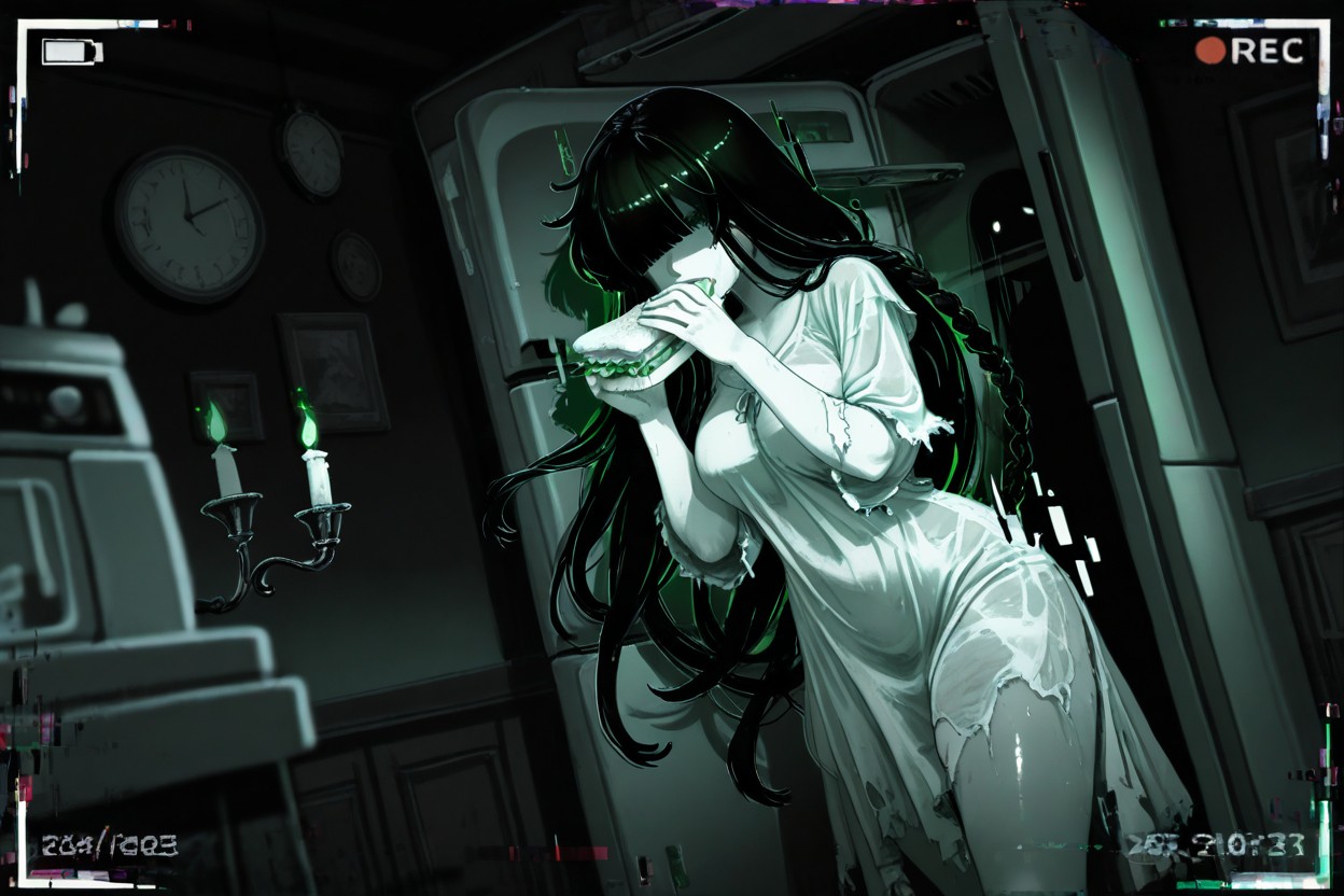 Pixels, Chromatic Abberation Effect, Biting Into Sandwich Hentai AI Porn