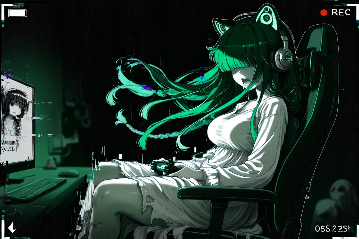 Saliva, Angry, Dark Background Hentai AI Porn