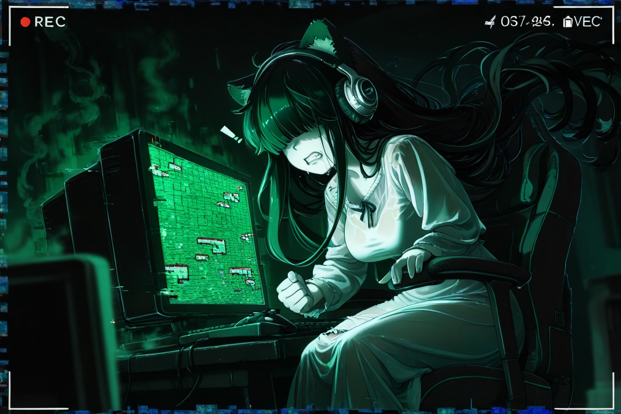 Gaming Chair, Dark Background, Hard Shadows Hentai AI Porn