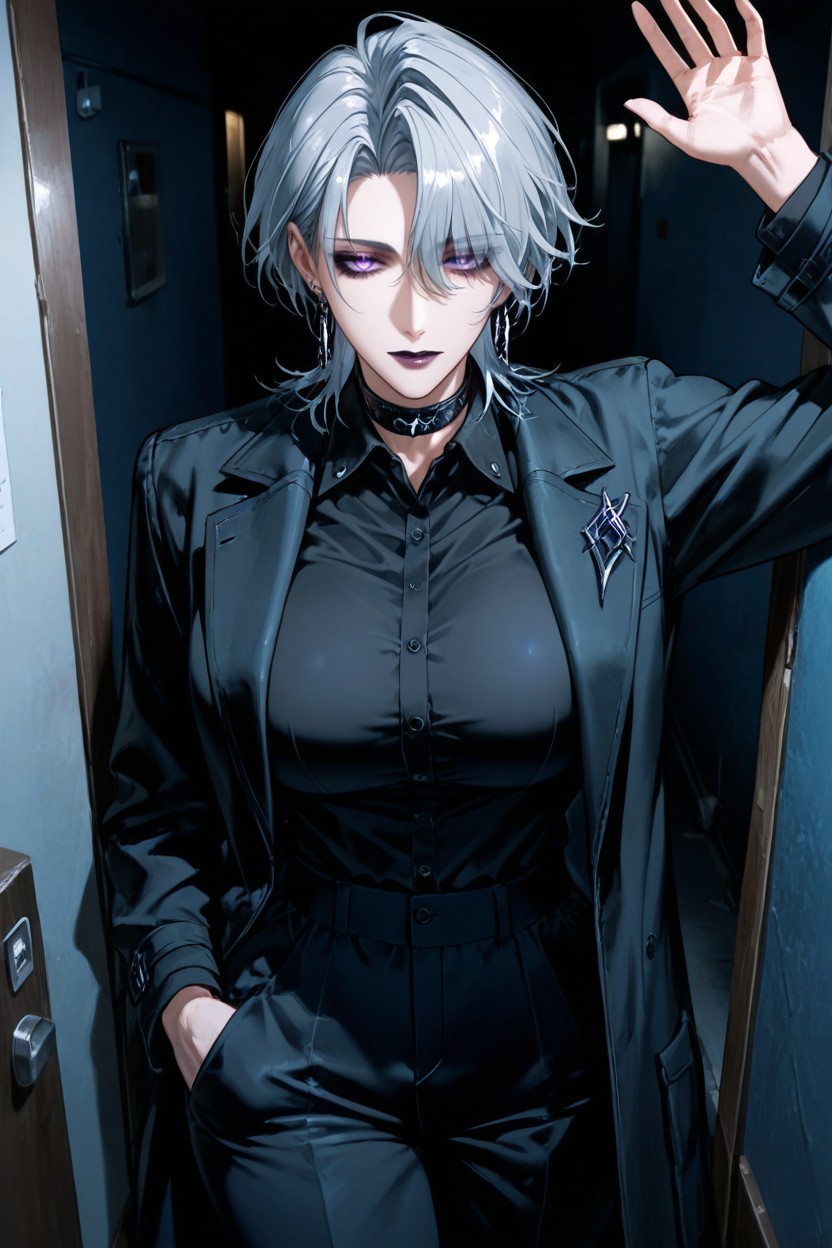 Futadom, Handsome Mature Lady, At Doorway Porno IA Hentai