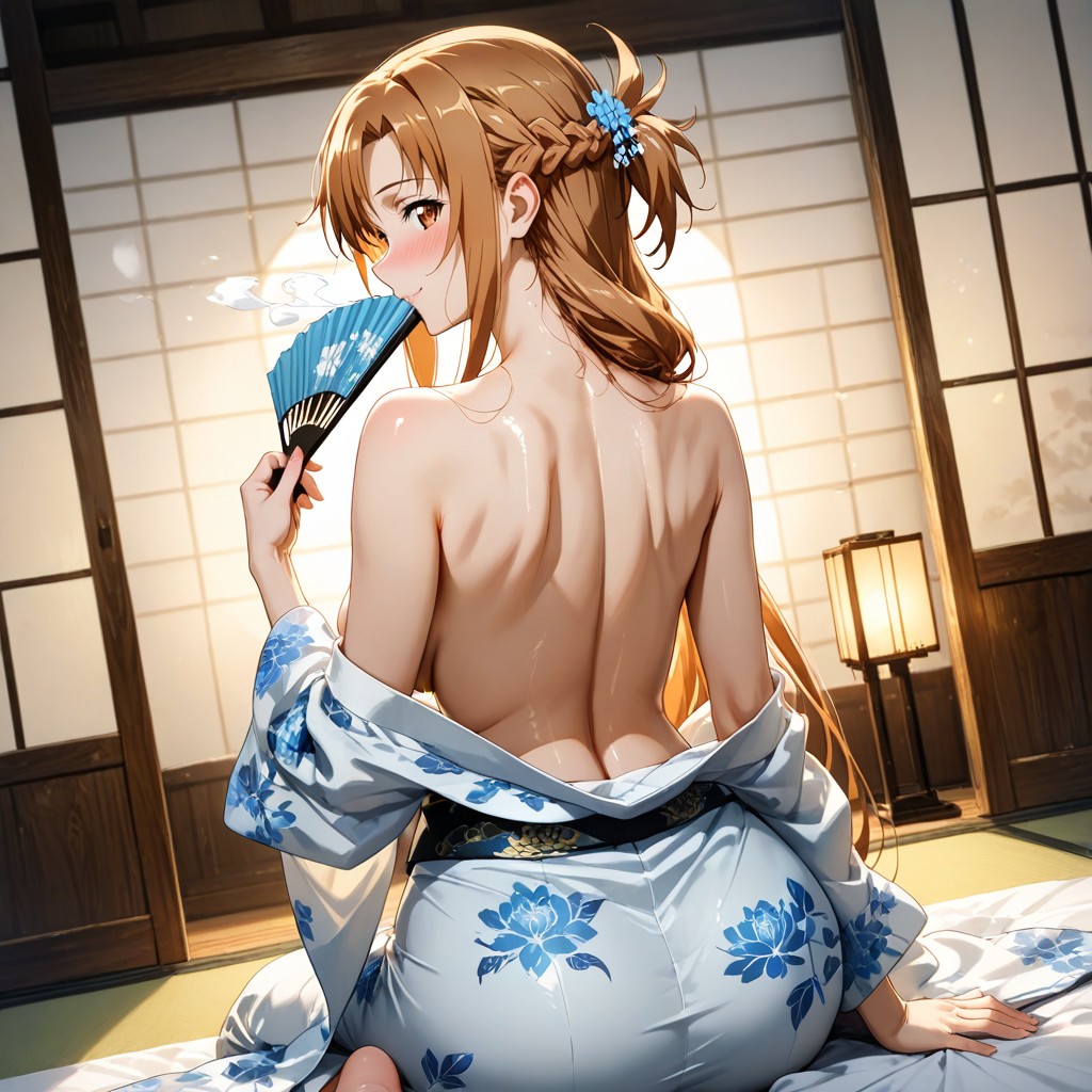 Hand Up, Traditional Japanese Kimono, Break Hentai AI Porn